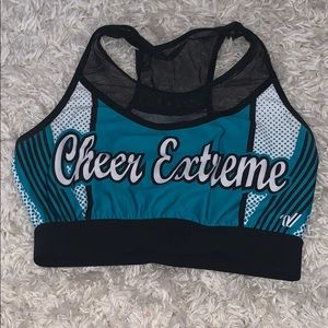 Cheer extreme sports bra